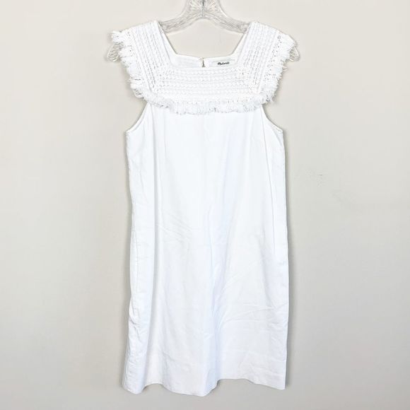Madewell Dresses & Skirts - Madewell | white eyelet trim shift dress size 00